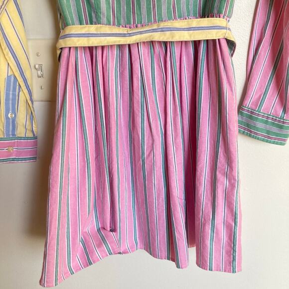 NWT Ralph Lauren Girls 14 Multicolor Belted Cotton Oxford Fun Shirtdress Preppy - Picture 13 of 14